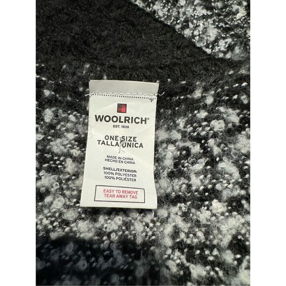 Woolrich shawl pancho blanket wrap one size drape open front - Picture 3 of 8